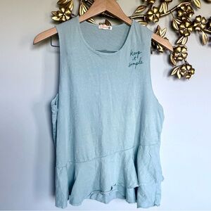 Sundry Blue Sleeveless Top